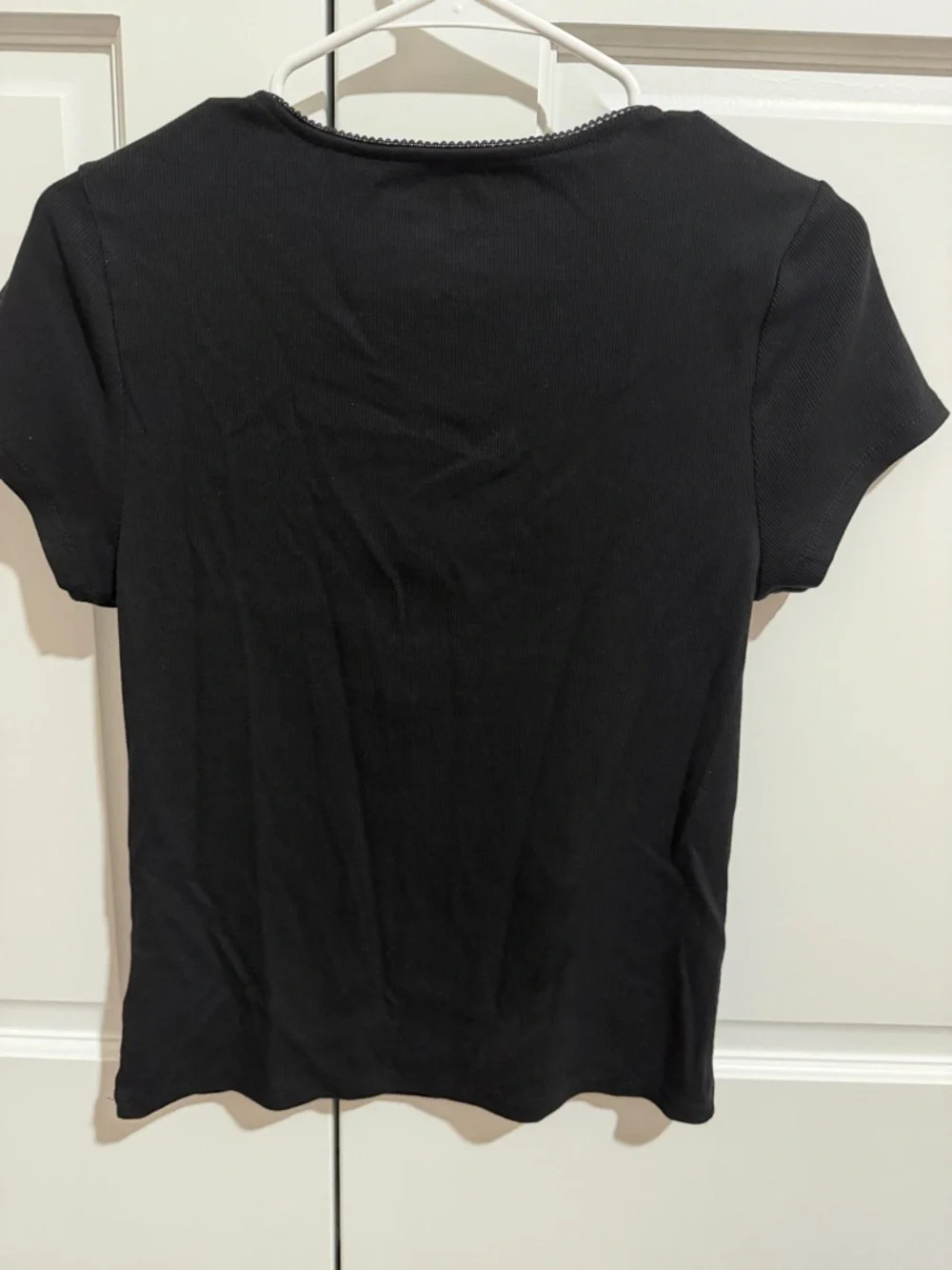 Old Navy Black Square Neck Short Sleeve Tee - Picture 3 of 4